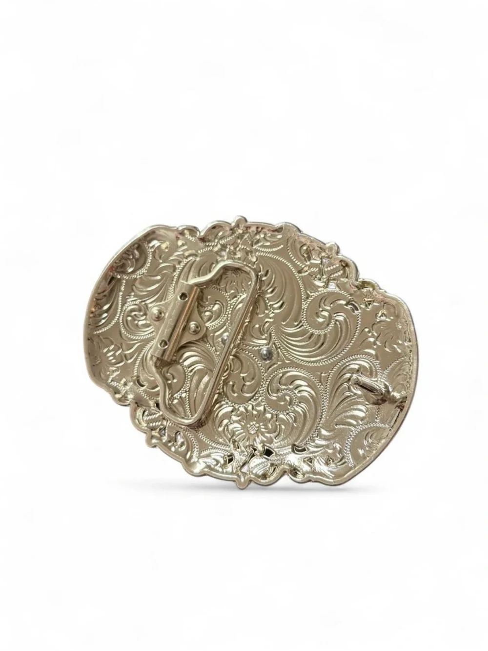Western Longhorn Belt Buckle - Gold and Silver